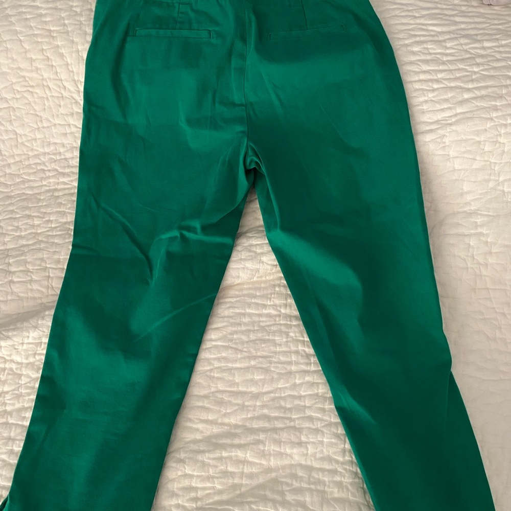 Talbots Vibrant Green Wide Leg Pants - Picture 2 of 4
